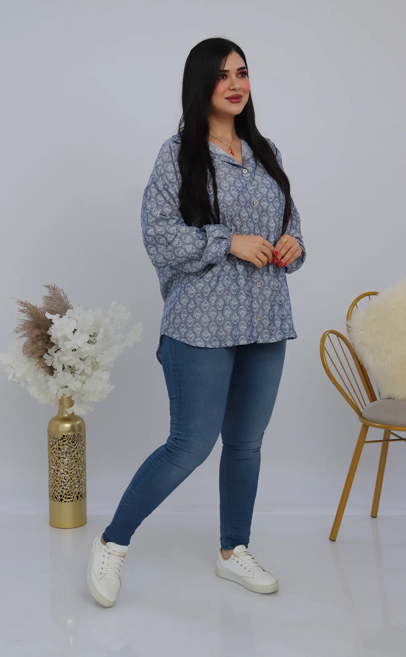 Chemise jeans imprimé (1)