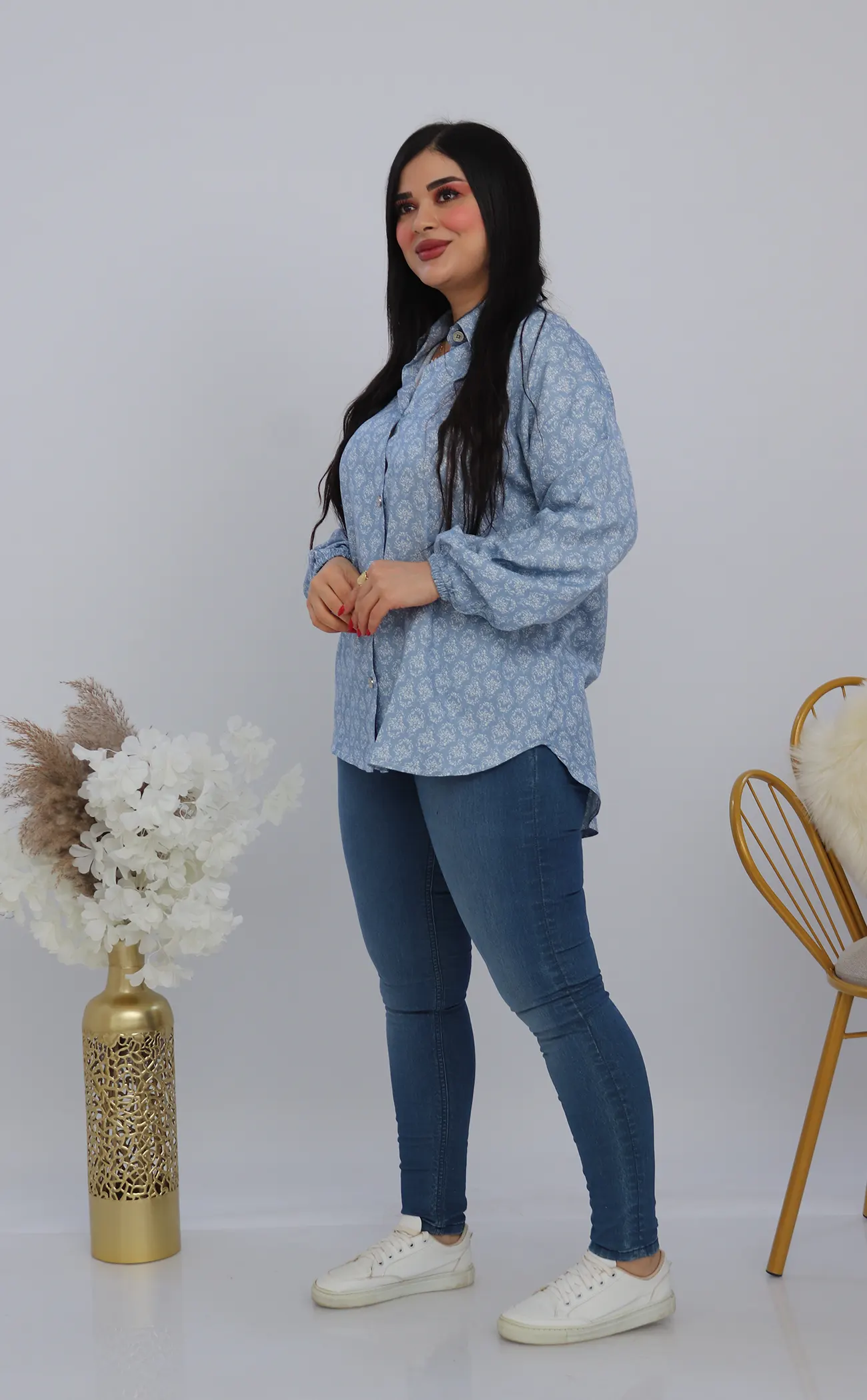 Chemise jeans imprimé (11)