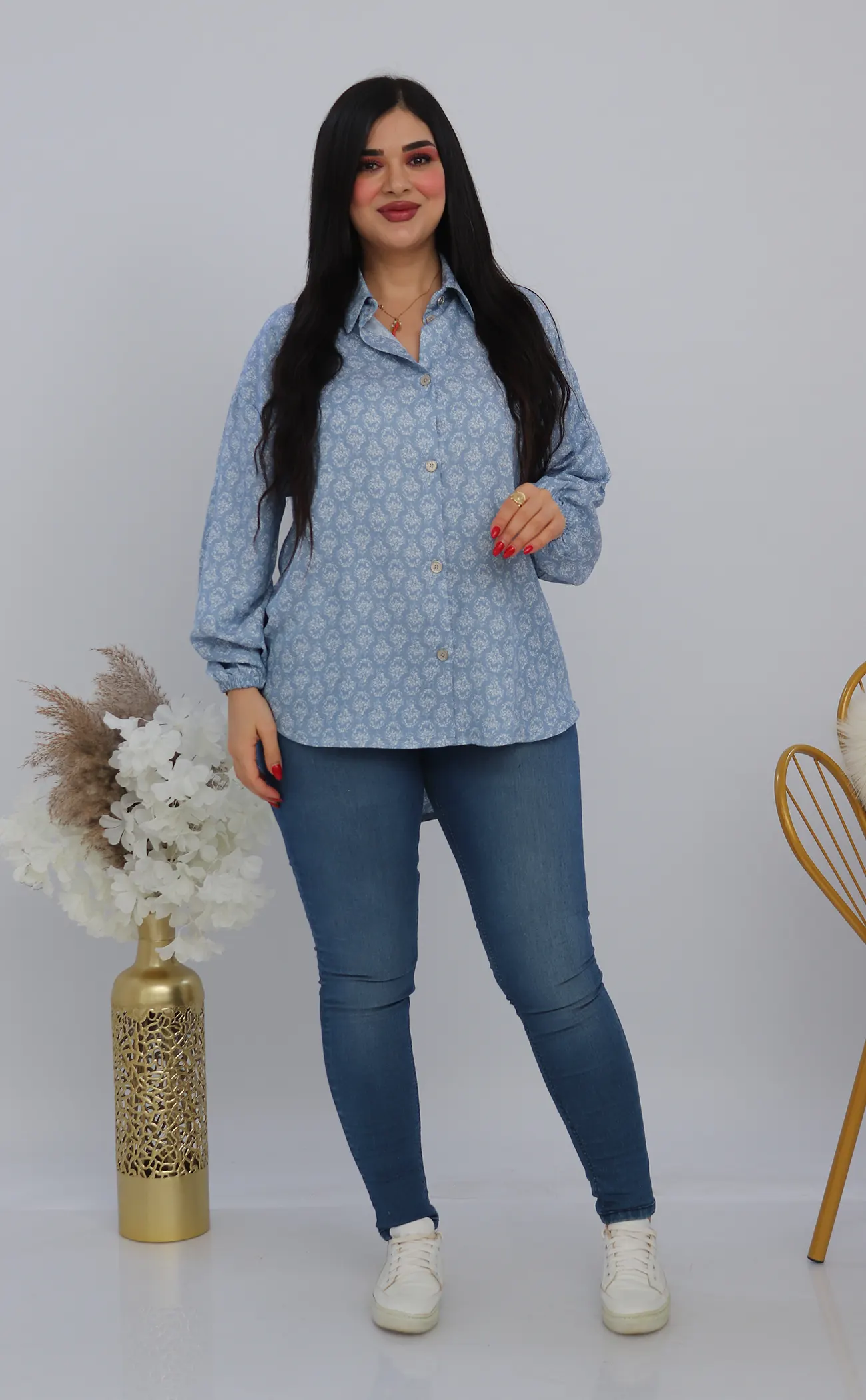 Chemise jeans imprimé (12)
