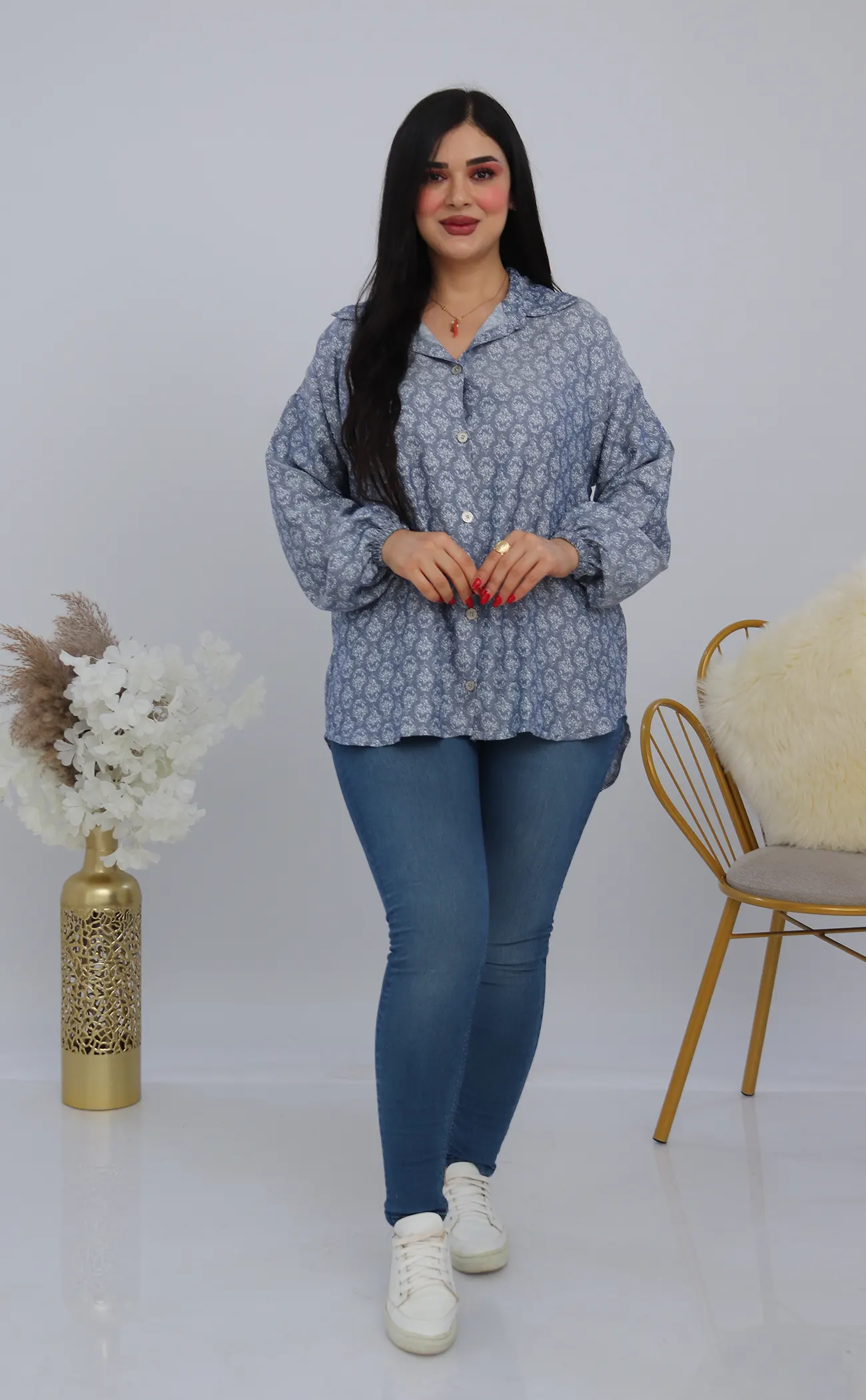 Chemise jeans imprimé (21)