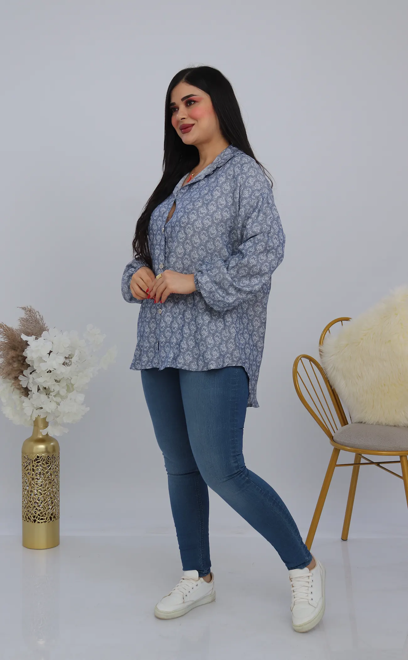 Chemise jeans imprimé (22)
