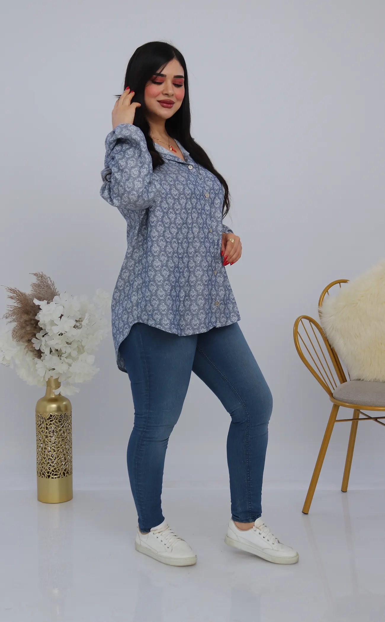 Chemise jeans imprimé (23)
