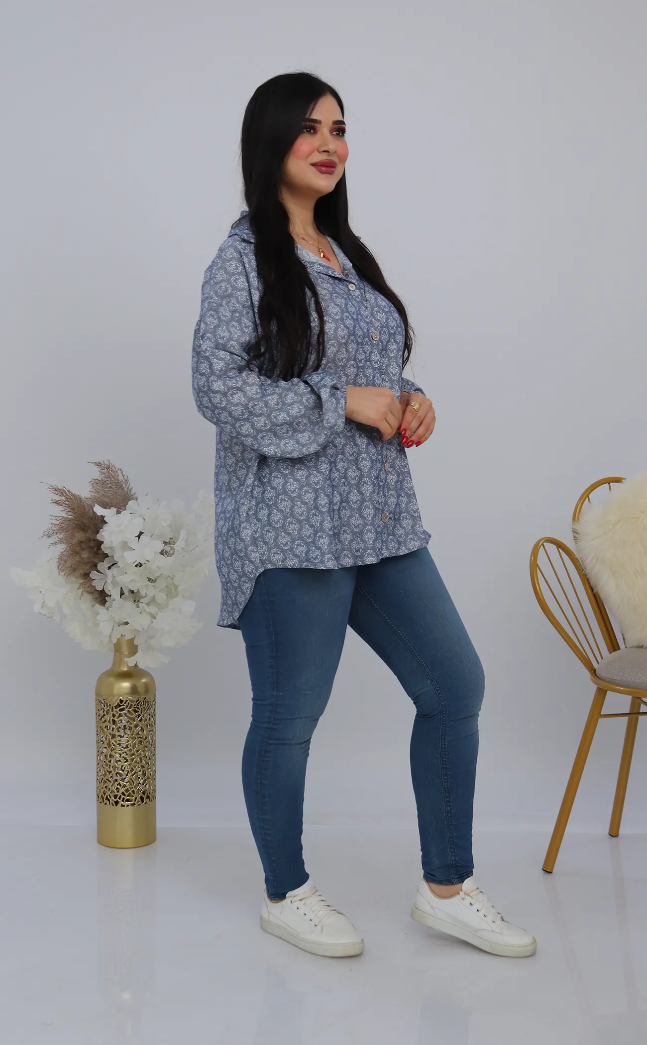 Chemise jeans imprimé (24)