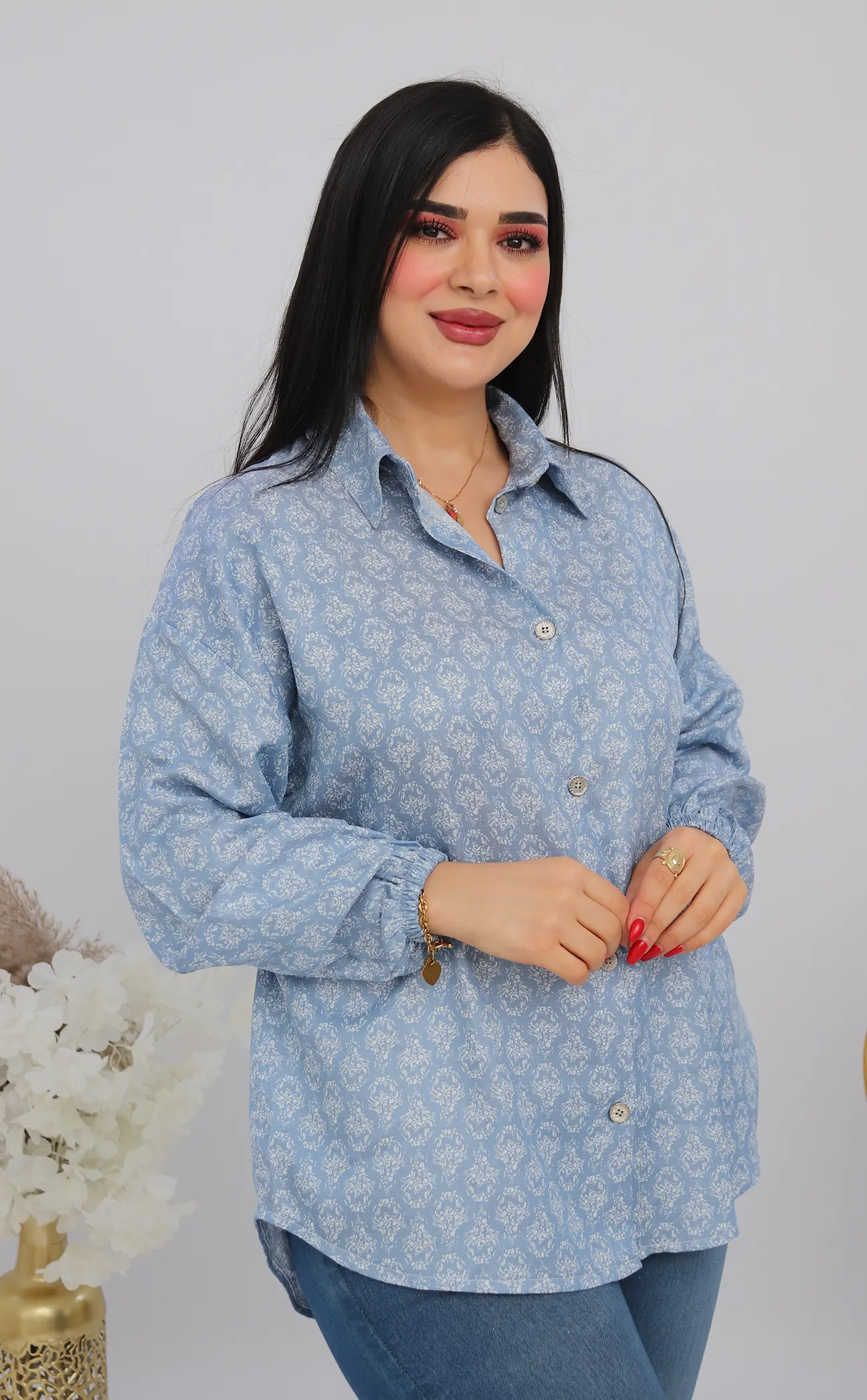 Chemise jeans imprimé (7)