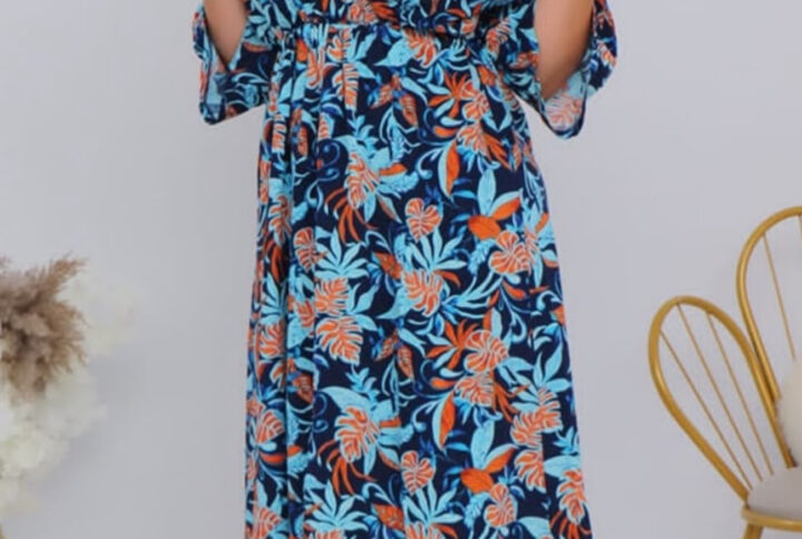 Robe courte bleue